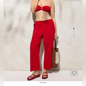 NWT Red J Crew gauze pants size Small